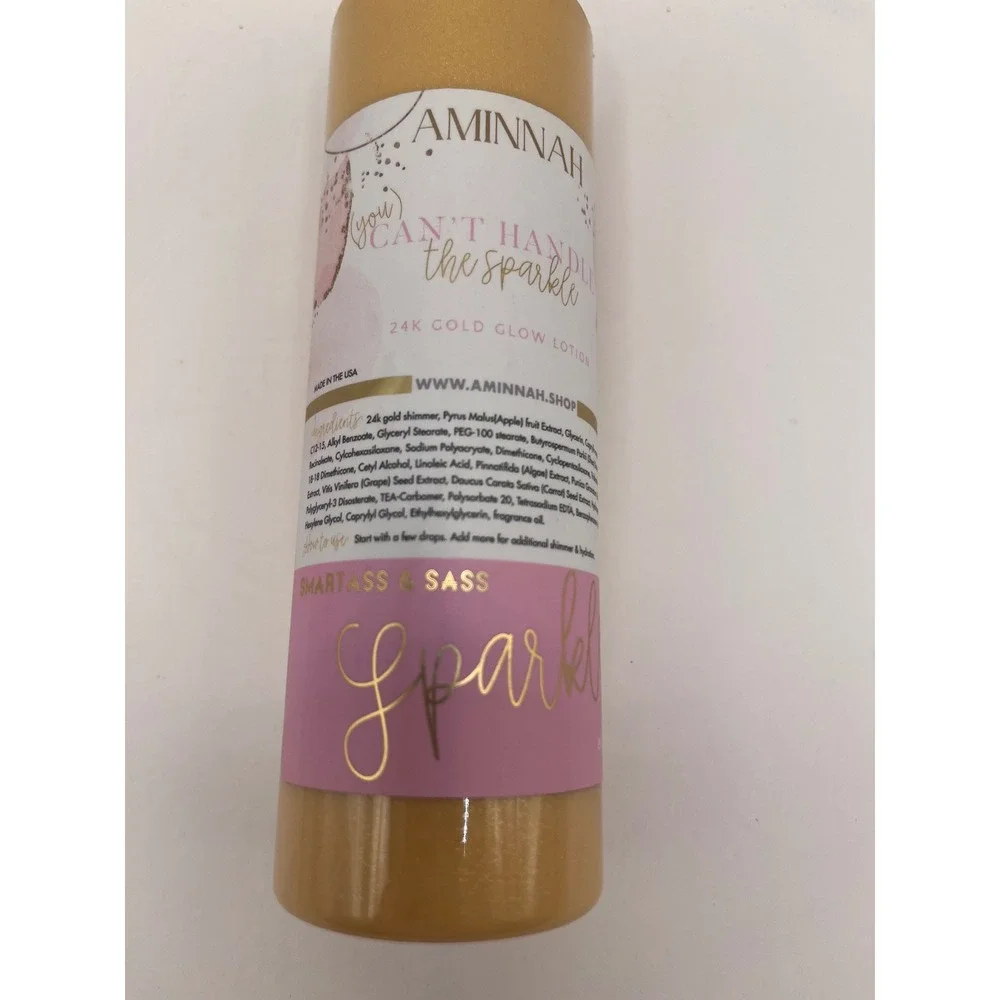 Aminnah You Can't Handle The Sparkle 24K Gold Glow Lotion Shimmer Body 8oz